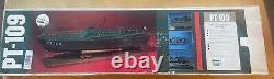Dumas PT 109 older wooden model complete with extras never started