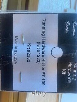 Dumas PT 109 older wooden model complete with extras never started