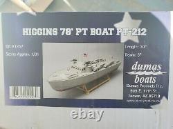 Dumas WWII Higgins 78' PT Boat PT-212 131 Scale R/C Wood withMotor Model Kit 1257