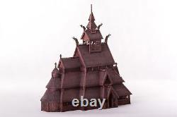 Dusek Norwegian Stave Church Wood Model Kit D010 Scale 187
