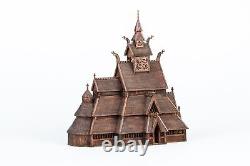 Dusek Norwegian Stave Church Wood Model Kit D010 Scale 187