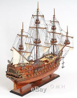 Dutch De Zeven Provincien Wooden Tall Ship Model 36 Boat New