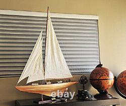 ENDEAVOUR 40 British Sailboat Handcrafted Wooden Model Boat