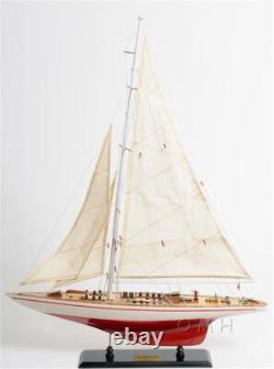 ENDEAVOUR Yacht 24 inch Painted Wooden Model Boat G2U