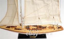 ENDEAVOUR Yacht 24 inch Painted Wooden Model Boat G2U