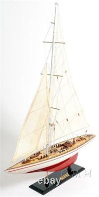 ENDEAVOUR Yacht 24 inch Painted Wooden Model Boat G2U