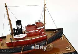 Edmond J. Moran Tugboat Handcrafted Boat Model 24 Museum Quality