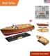 Elegant 15 Wooden Speedboat Model With Chromed Fittings Gift-ready Design