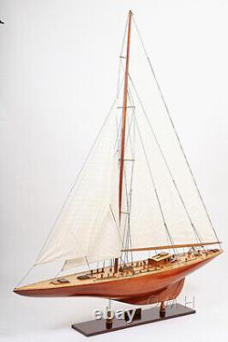 Endeavour 40 Inch Sailboat Wooden Wood Boat Model Replica