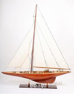 Endeavour 40 Inch Sailboat Wooden Wood Boat Model Replica