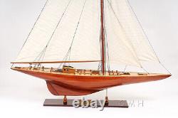 Endeavour 40 Inch Sailboat Wooden Wood Boat Model Replica