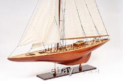 Endeavour 40 Inch Sailboat Wooden Wood Boat Model Replica