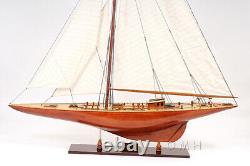 Endeavour 40 Inch Sailboat Wooden Wood Boat Model Replica