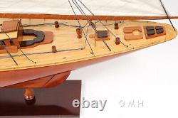 Endeavour 40 Inch Sailboat Wooden Wood Boat Model Replica