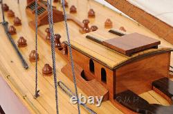 Endeavour 40 Inch Sailboat Wooden Wood Boat Model Replica