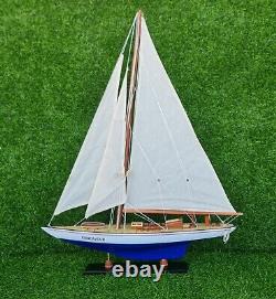 Endeavour America's Cup J Class Yacht 165 Wood Model Ship Kit 24 Sailboat