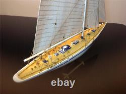 Endeavour America's Cup J Class Yacht 1/80 Wood Model Ship Kit 18 Boat Sailboat