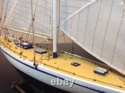 Endeavour America's Cup J Class Yacht 1/80 Wood Model Ship Kit 18 Boat Sailboat