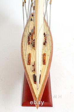 Endeavour America's Cup J Class Yacht Wood Model 24 Boat Sailboat New