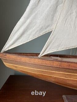 Endeavour America's Cup J Class Yacht Wood Model 32 Boat Sailboat Beautiful