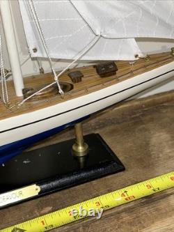Endeavour America's Cup J Class Yacht Wood Model Ship Kit Boat Sailboat 27