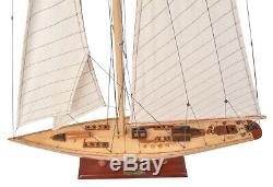 Endeavour Classic Wood Yacht Model 24 Americas Cup J Class Boat Sailboat Decor