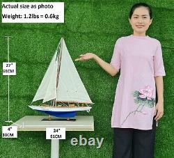 Endeavour Model Wooden Ship 24-inch Handmade Decor Home Display for Ship Lovers