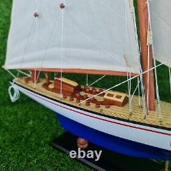 Endeavour Model Wooden Ship 24-inch Handmade Decor Home Display for Ship Lovers