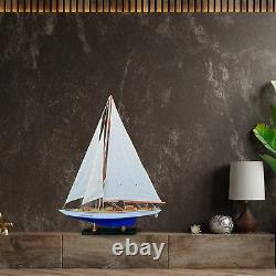 Endeavour Model Wooden Ship 24-inch Handmade Decor Home Display for Ship Lovers