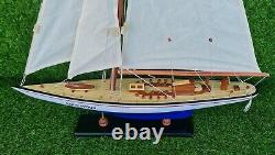 Endeavour Model Wooden Ship 24-inch Handmade Decor Home Display for Ship Lovers