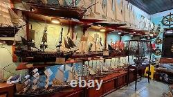 Endeavour Model Wooden Ship 24-inch Handmade Decor Home Display for Ship Lovers