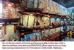 Endeavour Model Wooden Ship 24-inch Handmade Decor Home Display for Ship Lovers