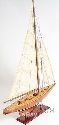 Enterprise 1930 America's Cup J Yacht 25 Wood Model Boat Assembled