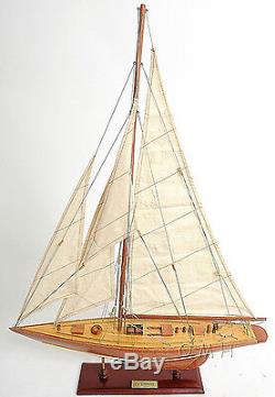 Enterprise 1930 America's Cup J Yacht 25 Wood Model Boat Assembled