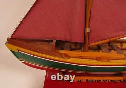 Fabulous Model Whaling Ship Sailboat Row Boat Schooner Bequia Island By Adolphus