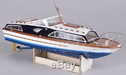 Fairey Huntsman 31 23.5 Boat Model Wooden boat kit and stand 1/16 scale