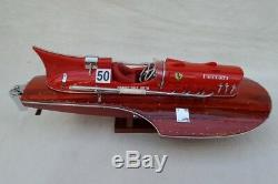 Ferrari Hydroplane 15 Beautiful Wooden Model Boat L40 Handmade Xmas Gift