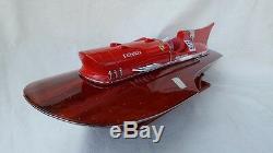 Ferrari Hydroplane 20 Wooden Speed Boat Replica Wood Model Boat L50 Handmade