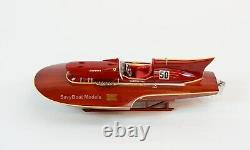 Ferrari Hydroplane 22 Handcrafted Wooden Racing Boat Model