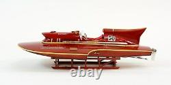 Ferrari Hydroplane 22 Handcrafted Wooden Racing Boat Model