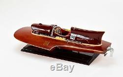 Ferrari Hydroplane 22 Handcrafted Wooden Racing Boat Model