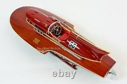 Ferrari Hydroplane 22 Handcrafted Wooden Racing Boat Model