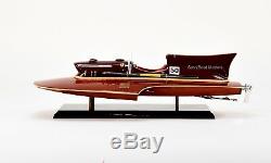 Ferrari Hydroplane 22 Handcrafted Wooden Racing Boat Model