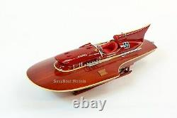 Ferrari Hydroplane 22 Handcrafted Wooden Racing Boat Model