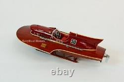 Ferrari Hydroplane 22 Handcrafted Wooden Racing Boat Model