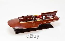 Ferrari Hydroplane 22 Handcrafted Wooden Racing Boat Model