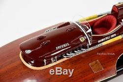 Ferrari Hydroplane 22 Handcrafted Wooden Racing Boat Model