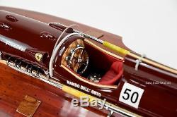 Ferrari Hydroplane 22 Handcrafted Wooden Racing Boat Model