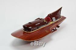 Ferrari Hydroplane 31 Handcrafted Wooden Racing Boat Model