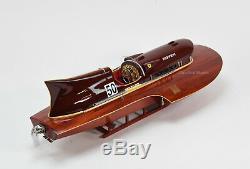 Ferrari Hydroplane 31 Handcrafted Wooden Racing Boat Model